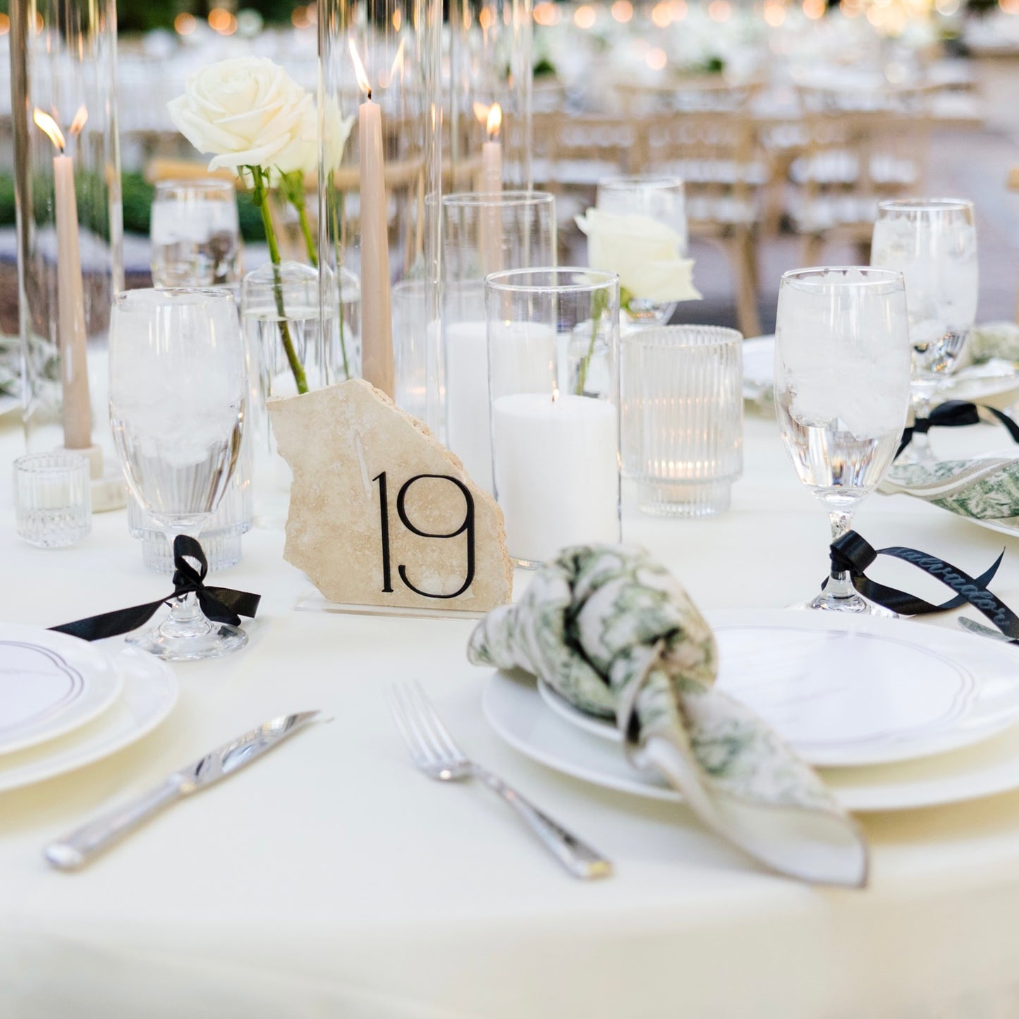 Stone Table Numbers | Standing Table Numbers | Acrylic Numbers | Organic Shapes | 5x7ish | x12