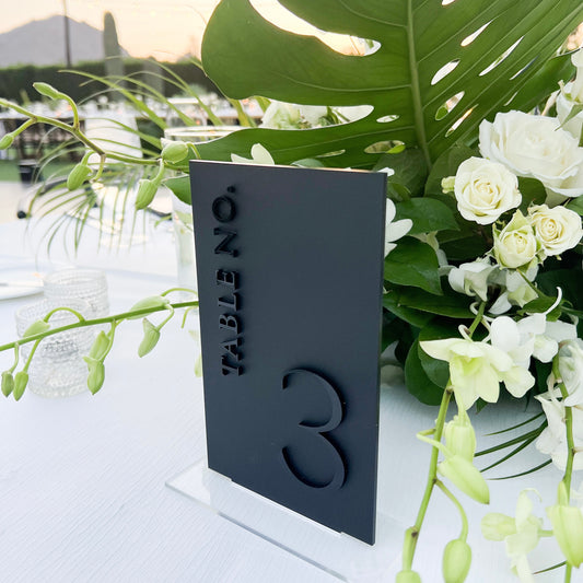 Black Acrylic Table Numbers | Acrylic Numbers | As Is | x12